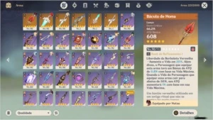 CONTA GENSHIN AR 58 15 PERSONAGENS 5⭐ + 6 ARMAS 5⭐ - Genshin Impact