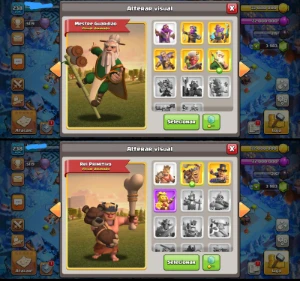 CV15 100% FULL TH15 4mil GEMAS 5 Paisagens Skins RARIDADE - Clash of Clans
