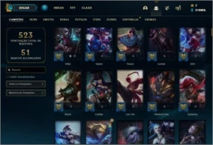 CONTA S3 - MMR ALTO - 265 SKINS, 319K EA icones challengers - League of Legends LOL