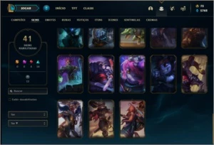 Conta prata 4 com 41 skins e 64 champs - League of Legends LOL