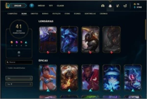 Conta prata 4 com 41 skins e 64 champs - League of Legends LOL