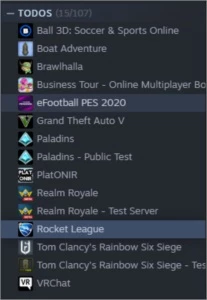 Steam com 5 jogos pagos gta 5, r6 , rocket league e pes 2020