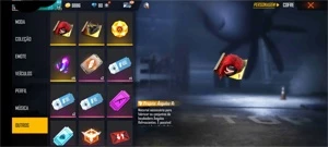 Conta de Free Fire com Dino Azul