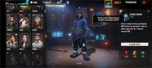 Conta de Free Fire com Dino Azul