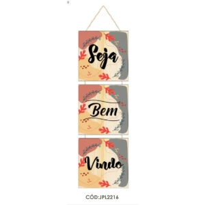 Placas Decorativas Seja Bem-vindo em MDF - Artesanato e Personalizados