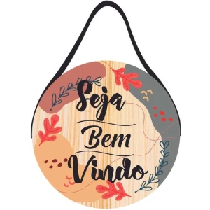 Placas Decorativas Seja Bem-vindo em MDF - Artesanato e Personalizados
