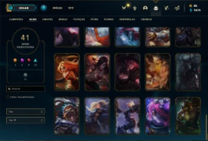 Conta prata 3 com 65 Champs e 41 Skins - League of Legends LOL