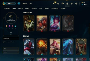 Conta prata 3 com 65 Champs e 41 Skins - League of Legends LOL