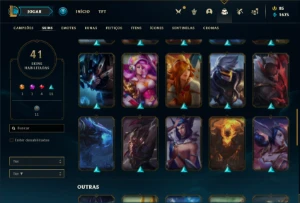 Conta prata 3 com 65 Champs e 41 Skins - League of Legends LOL