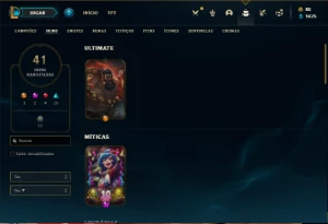 Conta prata 3 com 65 Champs e 41 Skins - League of Legends LOL