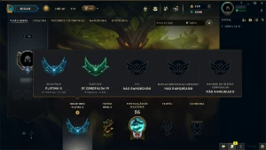 Conta Plat 2 (Várias Skins) (Mmr Alto) (350 Rp) Negociável - League of Legends LOL