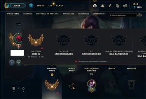 Conta ouro 4 com 27 Champs e 2 Skins + 2 Fragmentos - League of Legends LOL