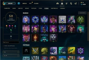 Conta ouro 4 com 27 Champs e 2 Skins + 2 Fragmentos - League of Legends LOL