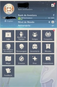 Conta com vários personagens 4 estrelas - Genshin Impact