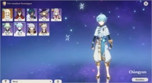 Conta com vários personagens 4 estrelas - Genshin Impact