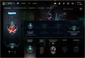 Conta League of Legends PLATINA 1 LOL