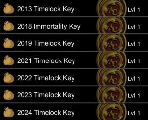 Conta 2015 / 7 Class Calendário / 3 Chest - Adventure Quest World AQW