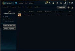Conta bronze 3 com 130 Champs e 115 Skins (Criada em 2012) - League of Legends LOL
