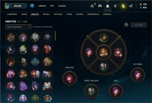 Conta bronze 3 com 130 Champs e 115 Skins (Criada em 2012) - League of Legends LOL