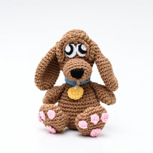 Cachorro Marrom em Amigurumi - Artesanato e Personalizados