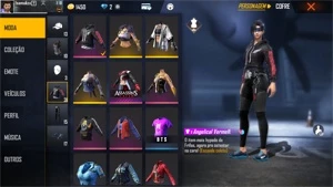 CONTA FREE FIRE C/CALÇA ANGELICAL VERMELHA/MOLETOM ANGELICAL