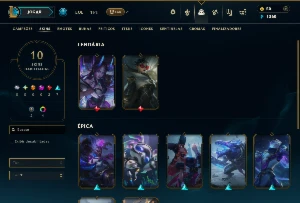 Prata 4 com 50 Champs e 10 Skins - League of Legends LOL