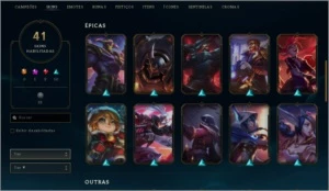 Conta de LeagueOfLegends 83 Champs e 41 skins MD10 - League of Legends LOL