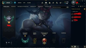 Conta league of legends platina 2 mmr diamante LOL