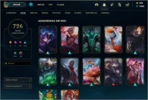 CONTA LOL GOLD 3 + 726 SKINS + 120 PONTO PRESTIGIOS - League of Legends