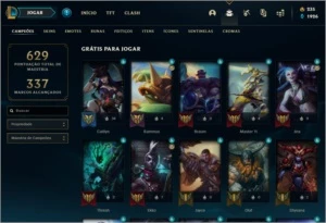 CONTA LOL GOLD 3 + 726 SKINS + 120 PONTO PRESTIGIOS - League of Legends
