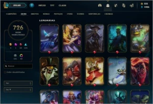CONTA LOL GOLD 3 + 726 SKINS + 120 PONTO PRESTIGIOS - League of Legends