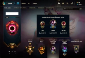 Conta ouro 3 com TODOS os champs e 521 skins +92 Cromas - League of Legends LOL