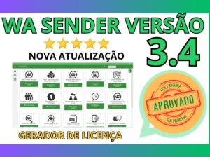 Wa Sender Versão 3.4 + Gerador de Licença - Ultima Versão - Others