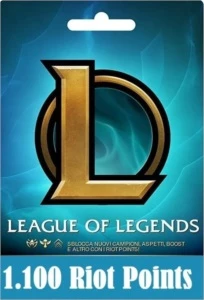 Cartão League Of Legends LoL - 1100 Riot Points Br