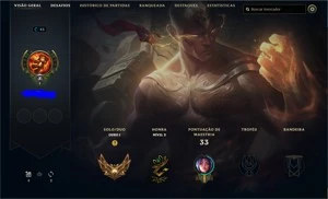 Conta Platina League of Legends LOL