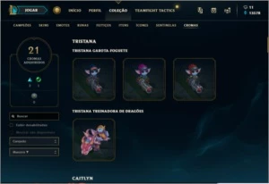 CONTA DE  LOL Plat 1 - 399 SKINS - League of Legends