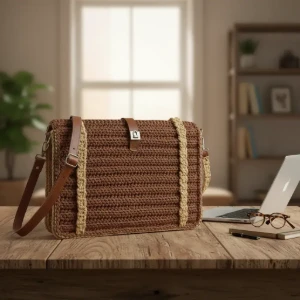 Bolsa de Crochê para Notebook Angela - Artesanato e Personalizados