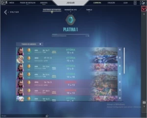 Conta valorant smurf platina mmr alto
