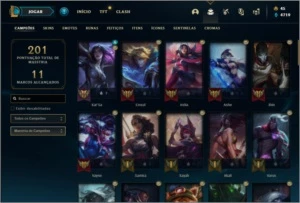 Conta ouro 4 com 37 skins e 68 champs ( MAIN ADC ) - League of Legends LOL