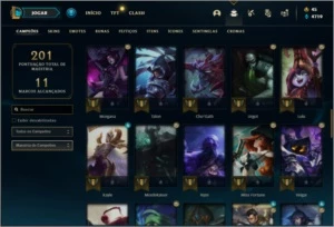 Conta ouro 4 com 37 skins e 68 champs ( MAIN ADC ) - League of Legends LOL