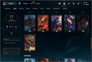 Conta ouro 4 com 37 skins e 68 champs ( MAIN ADC ) - League of Legends LOL