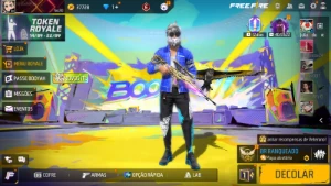 Free Fire conta com angelical azul e punho