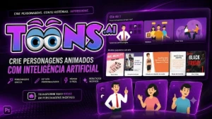 🦸 Toons.Ai – Crie Personagens Animados Com Ia (Mensal) - Inteligência Artificial