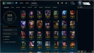 Conta League of Legends 104 Campeões e várias skins LOL