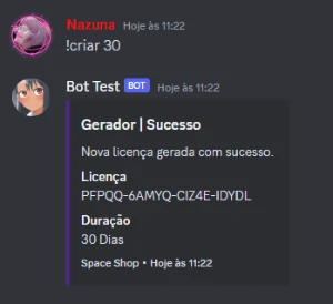 Gerador de contas - Bot Discord