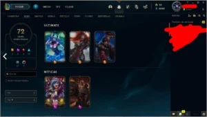 P1 , todos campeões, 3 Ultimate, 72 Skins (selecionadas) - League of Legends LOL