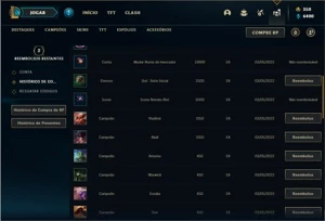 Conta bronze 4 com 21 Champs e 3 Skins + 350 RP - League of Legends LOL