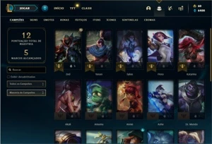 Conta bronze 4 com 21 Champs e 3 Skins + 350 RP - League of Legends LOL