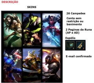 CONTA UNRANKED LVL 30 - League of Legends LOL
