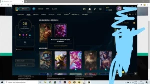 conta no lol a venda... lee punhos divinos e mais 19 skins - League of Legends